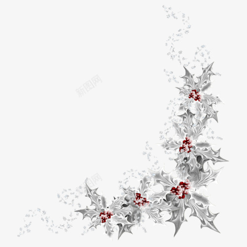 圣诞装饰白色花边png免抠素材_88icon https://88icon.com 圣诞装饰 手绘 白色 花边