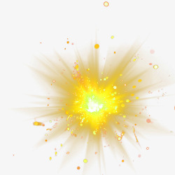 黄色大气爆炸效果元素素材