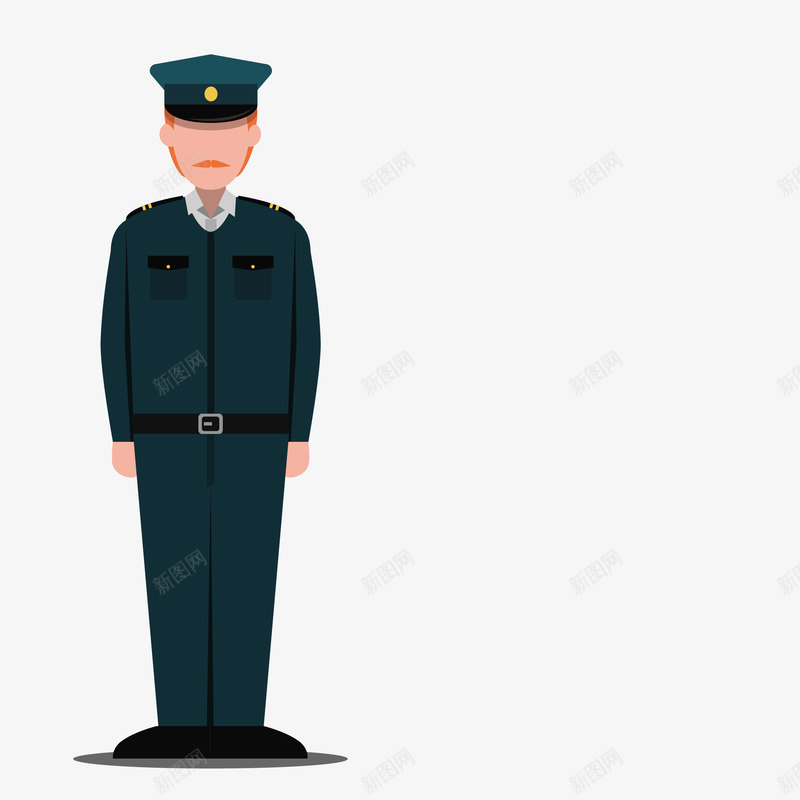 站立的警察手绘图png免抠素材_88icon https://88icon.com 人物 军姿 卡通 帽子 服饰 站立 装备 警察