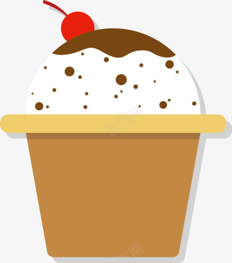 扁平化冰淇淋甜品图矢量图图标图标