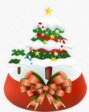 圣诞树圣诞树积雪装饰图标图标