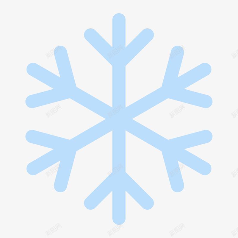 水彩雪花png免抠素材_88icon https://88icon.com 一片 卡通 图案 手绘 水彩 蓝色 装饰 雪花