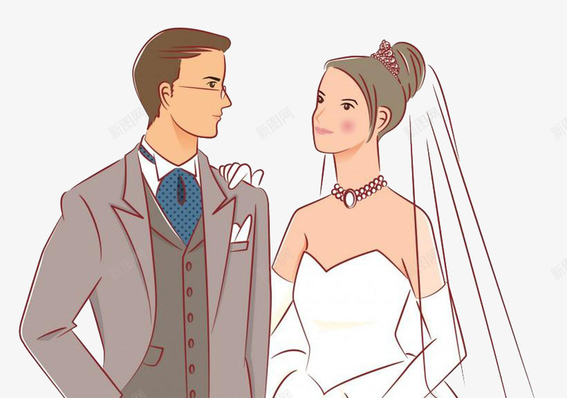 结婚照人物卡通图png免抠素材_88icon https://88icon.com 人物 卡通图 结婚照