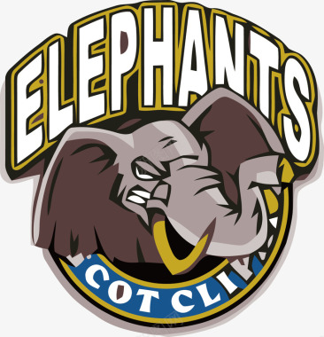 表情丰富的大象logo标志图标图标