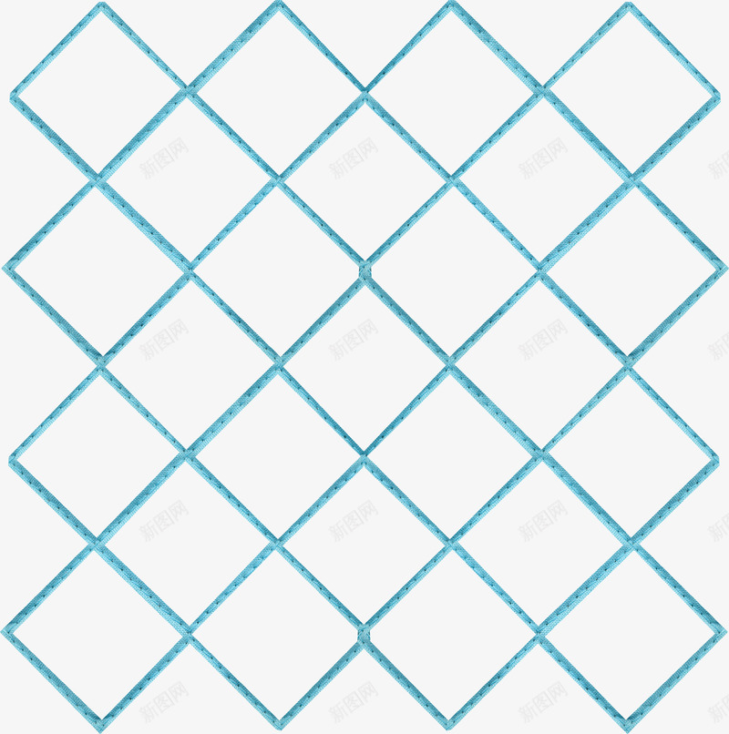 蓝色菱形格子网png免抠素材_88icon https://88icon.com 格子网 格子网素材 菱形格子网 蓝色格子网