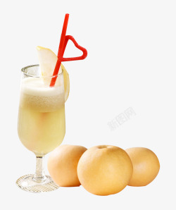 柚子茶汁饮品冰糖雪梨汁高清图片
