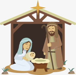婴儿耶稣微笑迎接耶稣矢量图高清图片