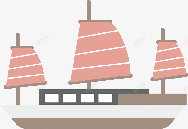 卡通帆船矢量图ai免抠素材_88icon https://88icon.com 交通工具 卡通帆船 帆船 矢量图 航帆 航海 轮船 轮船卡通 轮船扁平