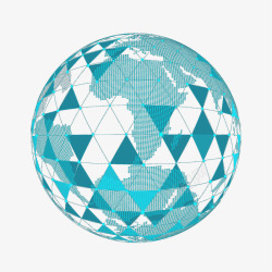 地球模型科技几何球形地球模型高清图片