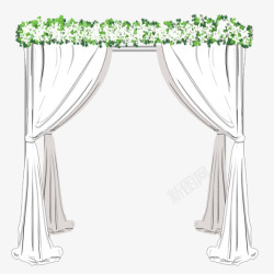 婚礼白色拱门素材