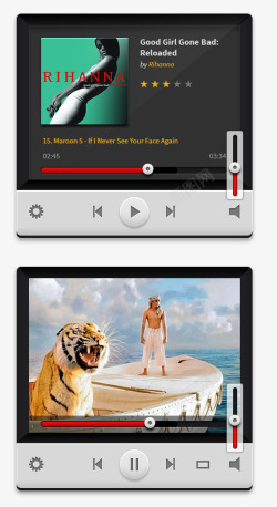 音乐和视频播放器素材
