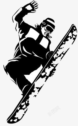 冬季运动装备极限运动滑雪图标高清图片