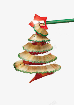 铅笔屑创意铅笔屑圣诞树高清图片