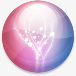 粉紫色手绘水晶按钮素材