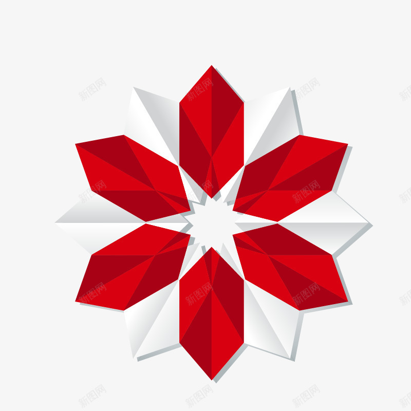 折纸雪花png免抠素材_88icon https://88icon.com 圣诞折纸风格装饰 红白折纸风格装饰 红白装饰物