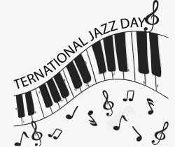 国际音乐节国际爵士音乐节钢琴键矢量图高清图片
