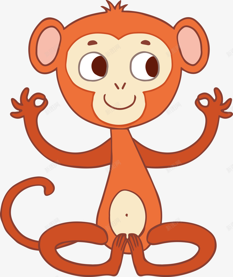 可爱的萌萌小猴子矢量图eps免抠素材_88icon https://88icon.com ok手势 动物 卡通猴子 可爱猴子 可爱猴子表情 手绘猴子 水彩 猴子 猴子表情 矢量动物 矢量图 矢量猴子 表情