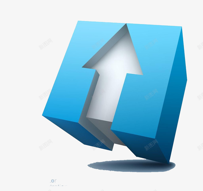 3D方块psd免抠素材_88icon https://88icon.com 3D 方块 箭头 蓝色科技