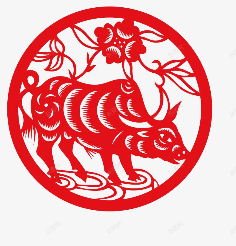 新年喜庆十二生肖剪纸装饰窗花设png免抠素材_88icon https://88icon.com 中国风创意礼物 十二生肖剪纸 十二生肖窗花 喜庆剪纸 圆形剪纸 新年剪纸 新年喜庆十二生肖剪纸装饰窗花设计牛年免费下载 新年快乐 牛年 生肖文字 窗花模板