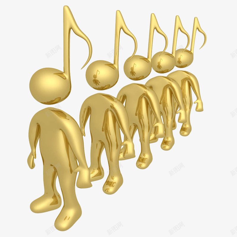 3D质感金色音符插画png免抠素材_88icon https://88icon.com 3D质感金色音符插画 卡通歌手 合唱 合唱团群体 团队 歌唱团 金属音符 音乐会 音符