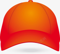 橙色旅游帽矢量图素材