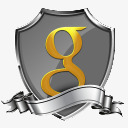 灰色盾牌桌面网页图标google图标