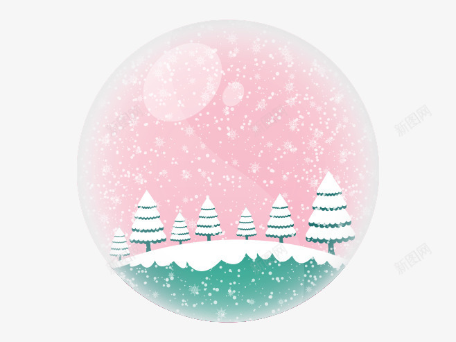 漂亮的雪花球png免抠素材_88icon https://88icon.com 漂亮 球 粉色 雪花