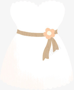 礼服png免抠素材_88icon https://88icon.com 女士礼服 手绘礼服 抹胸裙子 束腰 白色婚纱 结婚礼服 花