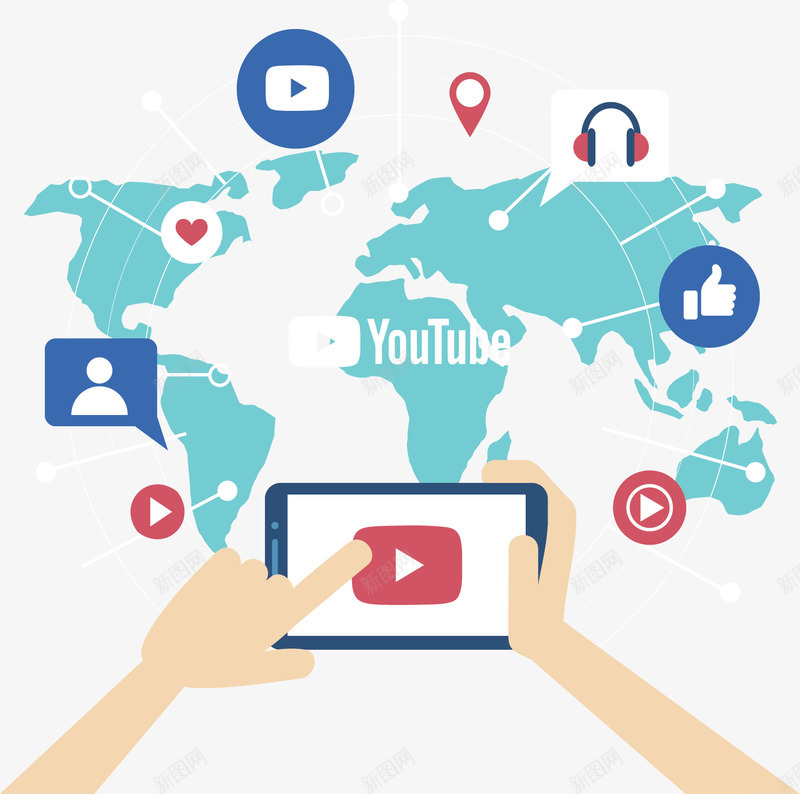 地图在线视频播放矢量图ai免抠素材_88icon https://88icon.com 世界 在线视频 在线视频播放 在线视频教育 在线视频相机 多人在线视频 背景 矢量图