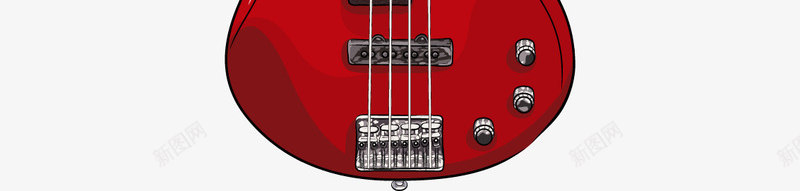 手绘红色电子吉他乐器png免抠素材_88icon https://88icon.com 创意 卡通手绘 棕色 水彩 电子吉他 红色 音乐