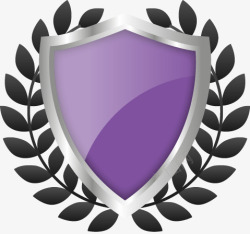 紫色盾牌素材