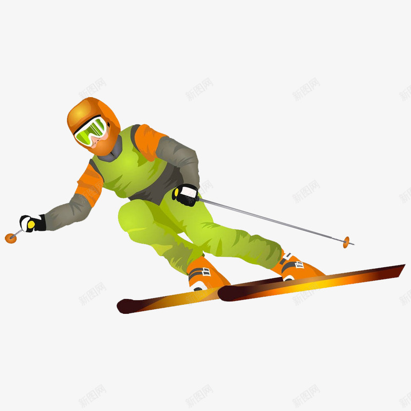 卡通双板滑雪运动png免抠素材_88icon https://88icon.com PNG 卡通 双板 小人 滑雪运动 运动员