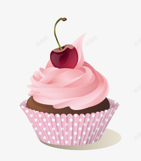 粉色纸杯樱桃蛋糕png免抠素材_88icon https://88icon.com 卡通 奶油 手绘 樱桃 粉色 蛋糕