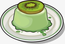 绿色半透明猕猴桃蛋糕高清图片