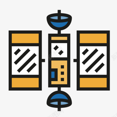 科技线路板太空站图标图标