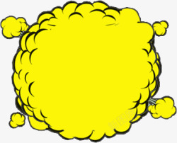 黄色爆炸框说明鲜明素材