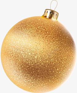 圣诞节大气金色吊球素材