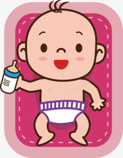 可爱宝宝喝奶素材