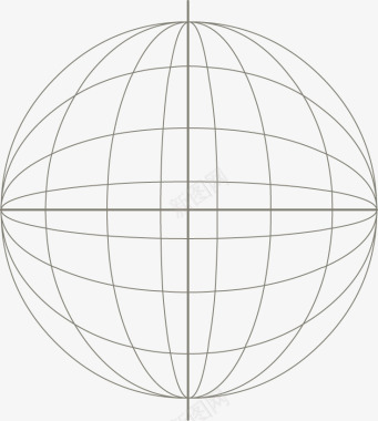 PPT创意经纬地球图标矢量图图标