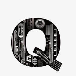 机械创意字母Q素材
