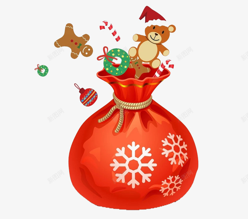 卡通红色包裹图png免抠素材_88icon https://88icon.com 包裹 可爱 圣诞包袱 圣诞节 小熊 布包裹 水彩 红色 钱袋