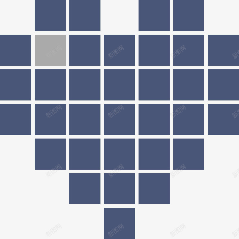 方块组成的心形矢量图eps免抠素材_88icon https://88icon.com 创意方形设计 心形 方块 方块爱心 矢量图 蓝色