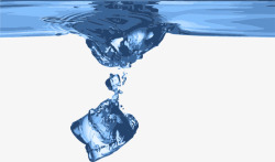 水中的冰块落入水中的冰块高清图片
