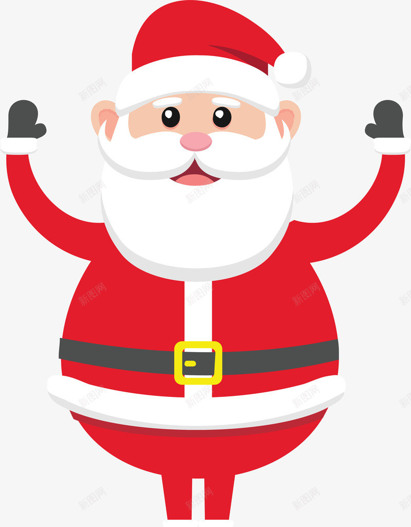 圣诞节可爱圣诞老人png免抠素材_88icon https://88icon.com 卡通可爱 圣诞老人 圣诞节 扁平化 矢量图案 红色