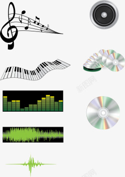 商业五线谱音乐图标logo高清图片