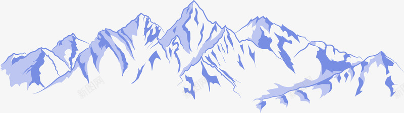 手绘蓝色雪山矢量图ai免抠素材_88icon https://88icon.com 手绘雪山 矢量图 蓝色雪山 雪山 雪山白岩板 雪山素材 雪山贴图