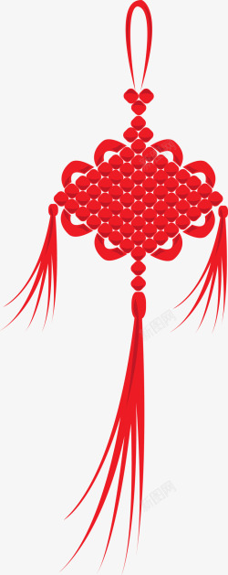 新年红色中国结挂饰素材