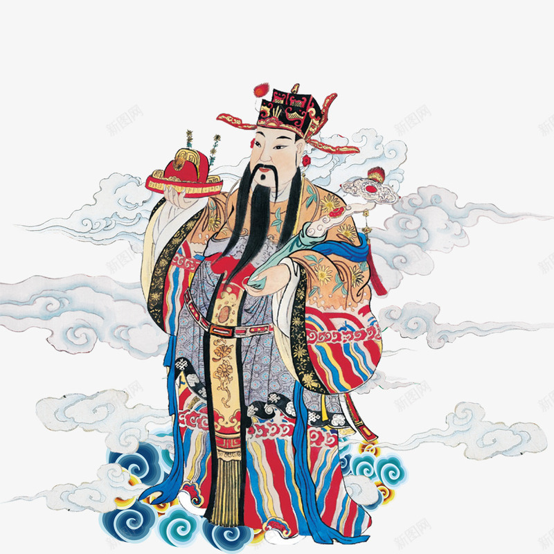 祭灶节灶王爷中国风psd免抠素材_88icon https://88icon.com 中国风 彩绘 手绘 春节 灶王爷 祭灶节 绘画 过年