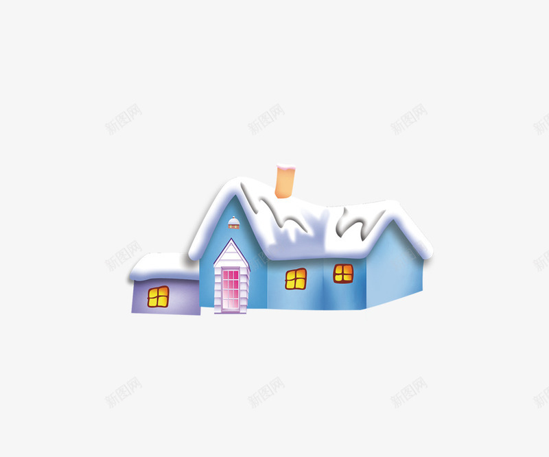 雪中的房屋png免抠素材_88icon https://88icon.com 元旦 圣诞节 新年 装饰图