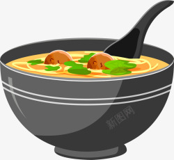 卡通中国风肉汤食物食品素材